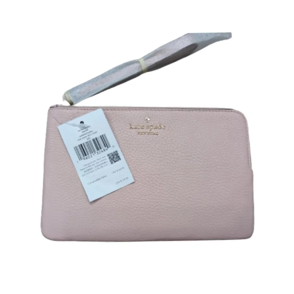 Kate Spade Leila Rose Smoke Medium L Zip Wristlet